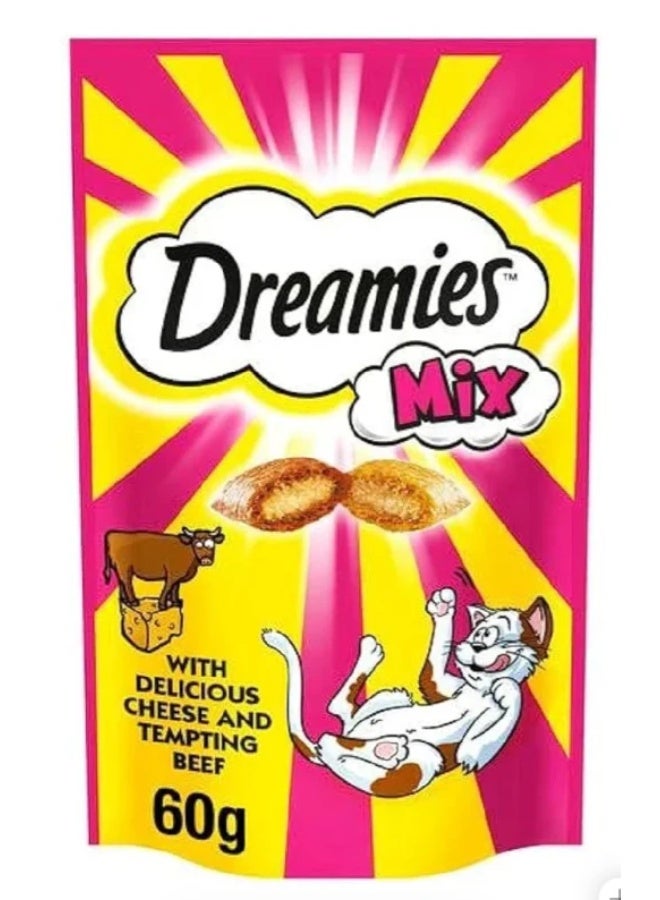 دريميز كرانشي للقطط - ٦٠ غرام | وجبة خفيفة للقطط بقوام مزدوج وحشوة كريمية | نكهة لا تُقاوم، غنية بالفيتامينات والمعادن لصحة القطط - Image 1