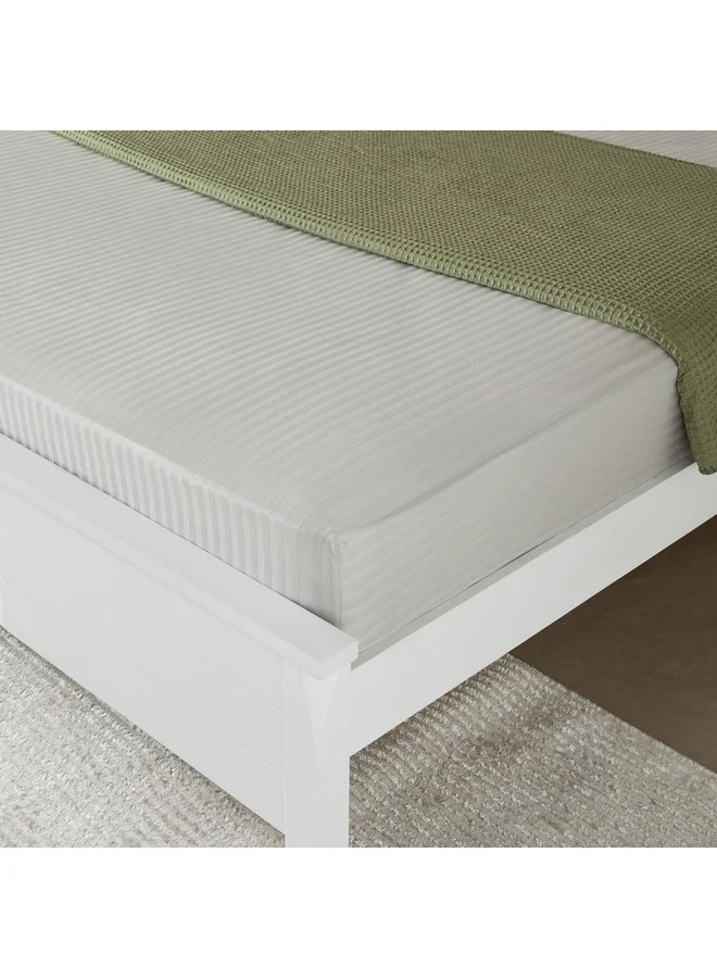 Home Box Hamilton Satin Striped Super King Fitted Sheet 200 x 36 x 200 cm