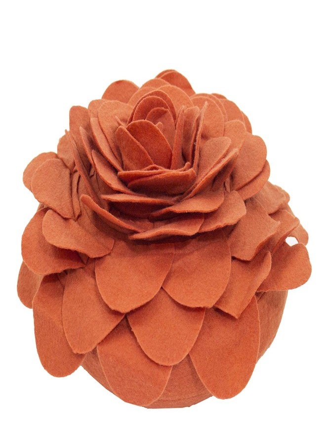 Fennco Styles Eva's Flower Garden Decorative Filled Throw Pillow 13" Round - Terracotta Floral Accent Pillow for Home, Couch, Bed, Living Room, Holiday and Office Décor - Image 5