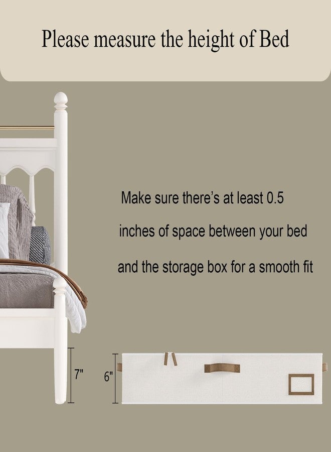 COYACOOL Under Bed Storage, Under Bed Storage Containers Bins for Clothes, Large Linen Underbed Closet Organization Bins, 2 Pack Collapsible Underbed Bin Dorm for Clothes, Sweater, Beige - Image 5