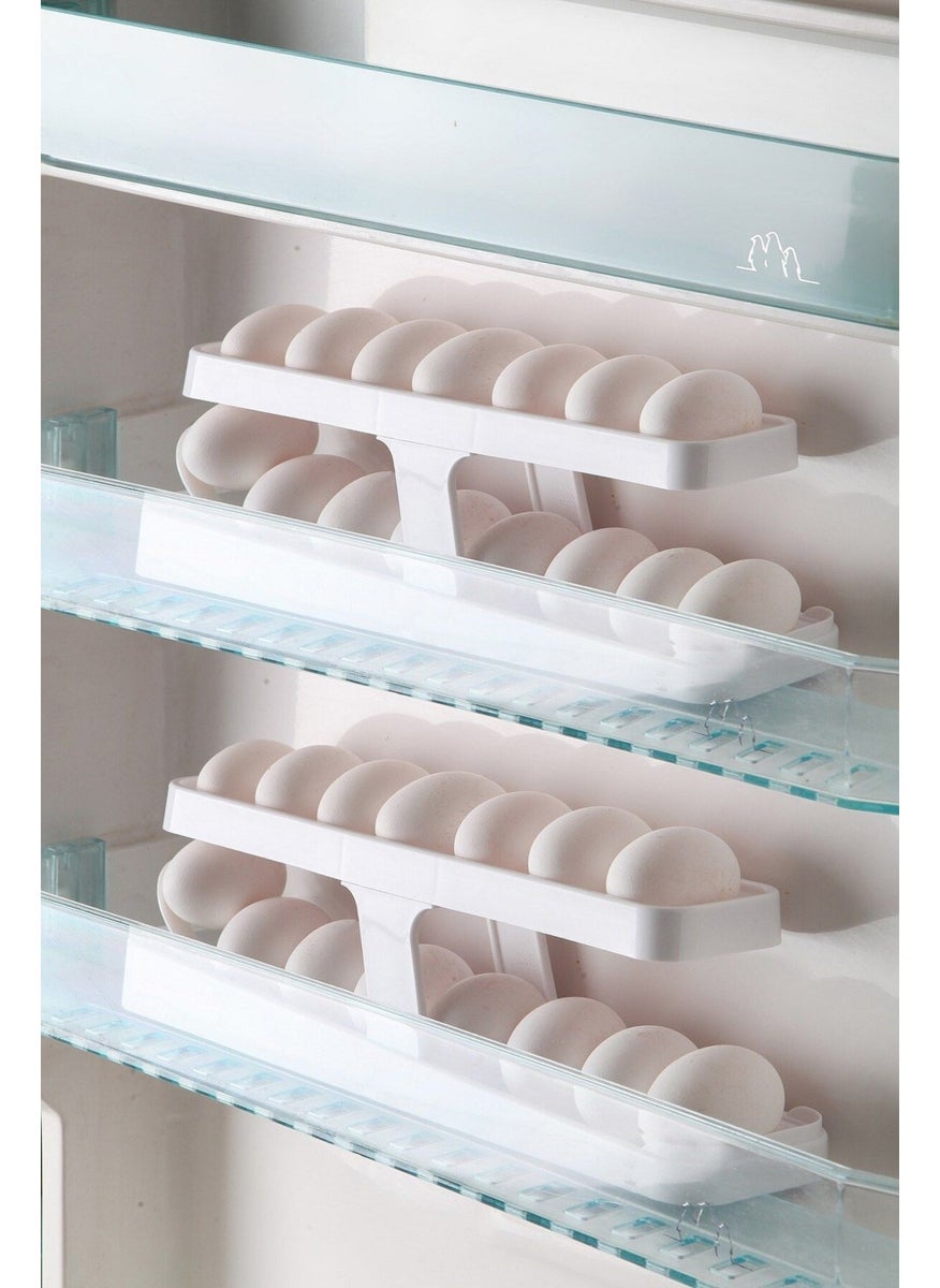 Nandy Home Set of 2 2-Tier Automatic Egg Organizer  - Image 2