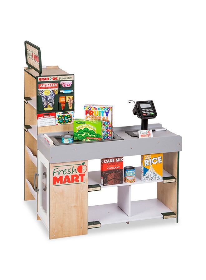 Melissa & Doug Wooden Fresh Mart Grocery Store, Roleplay Set - Image 1