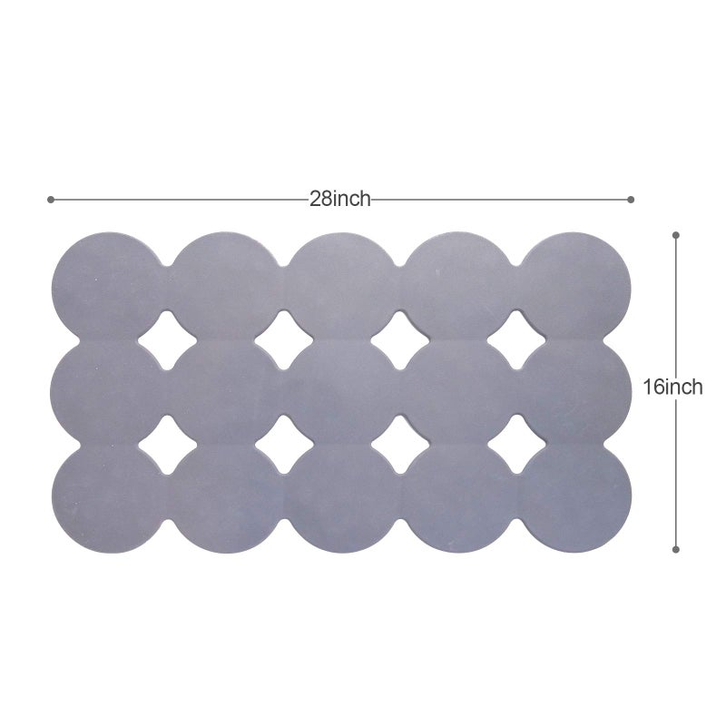 Webos Patented Non Slip Bathtub Mat Shower Mat Bath Mat Tub Mats with Strong Suction Cups Soft Natural Rubber Bath Mat for Inside The tub (Circle-Grey, 28x16 inch) - Image 2