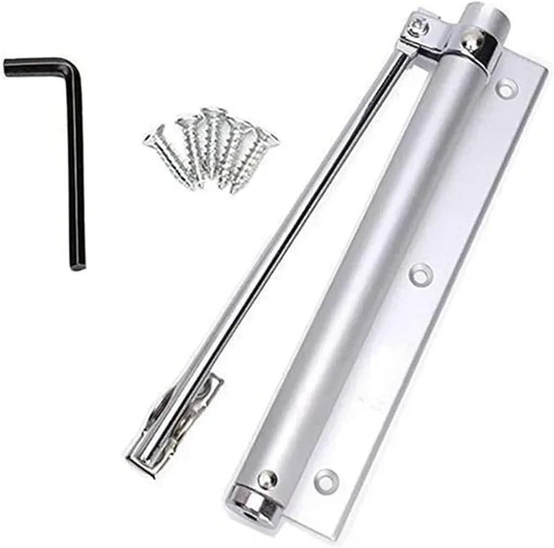 Heavy Duty Adjustable Aluminum Alloy Door Closer Fire Proof Soft Close Spring Color L - Image 2