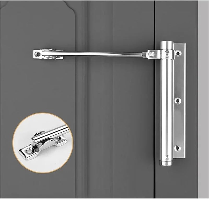 Heavy Duty Adjustable Aluminum Alloy Door Closer Fire Proof Soft Close Spring Color L - Image 3
