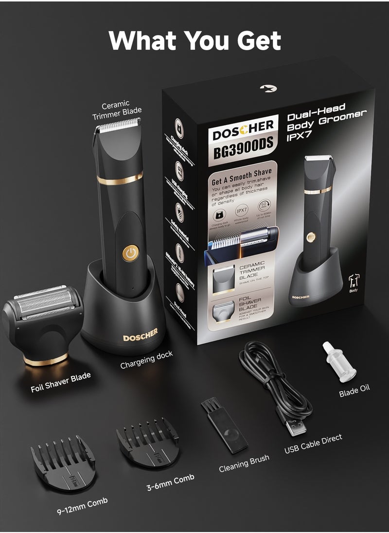 Body Hair Trimmer for Men,Men Groomer for Groin and Body - Wet/Dry  Ball Shaver Grooming, Replaceable Ceramic Blade Heads, Recharge Dock, Waterproof Razor - pzsku/Z2CFA7509B7FF35F930A2Z/45/1741339223/4976cc2c-4fd9-4838-a23b-61e238f2434a