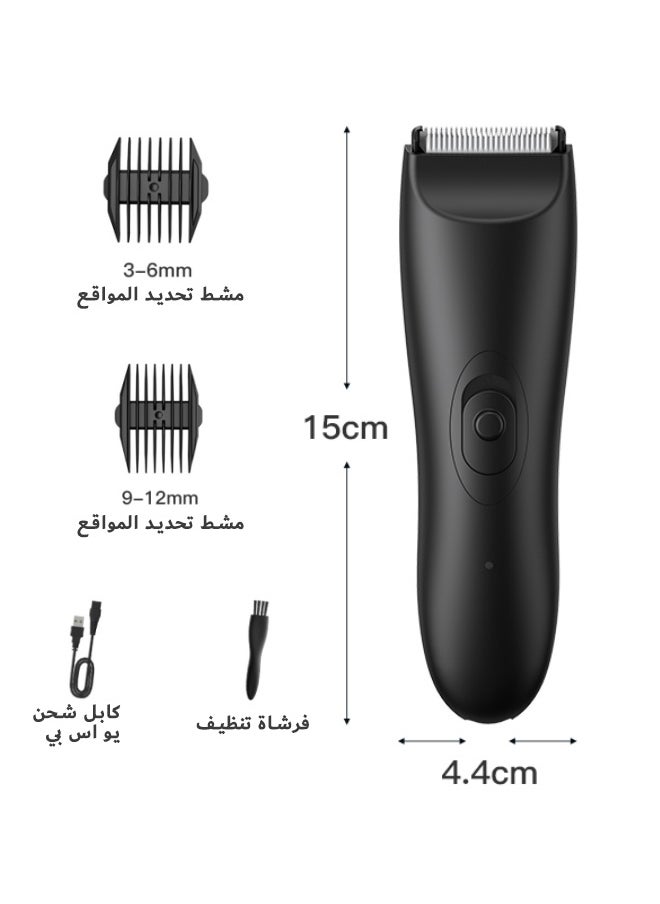 دوشر الكل في واحد ماكينة حلاقه المناطق الحساسه الكهربائية، مقاومة للماء، استخدامات رطبة وجافة، ماكينة حلاقه للرجال سلامة الجسم قابلة لإعادة الشحن عبر USB  - Image 2