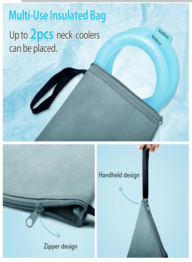 kimkoo 2PCS Neck Cooling Tube with Insulated Bag,Reusable Ice Ring Coolers Wearable Body Cooling Products, Neck Coolers for Hot Weather - Image 3
