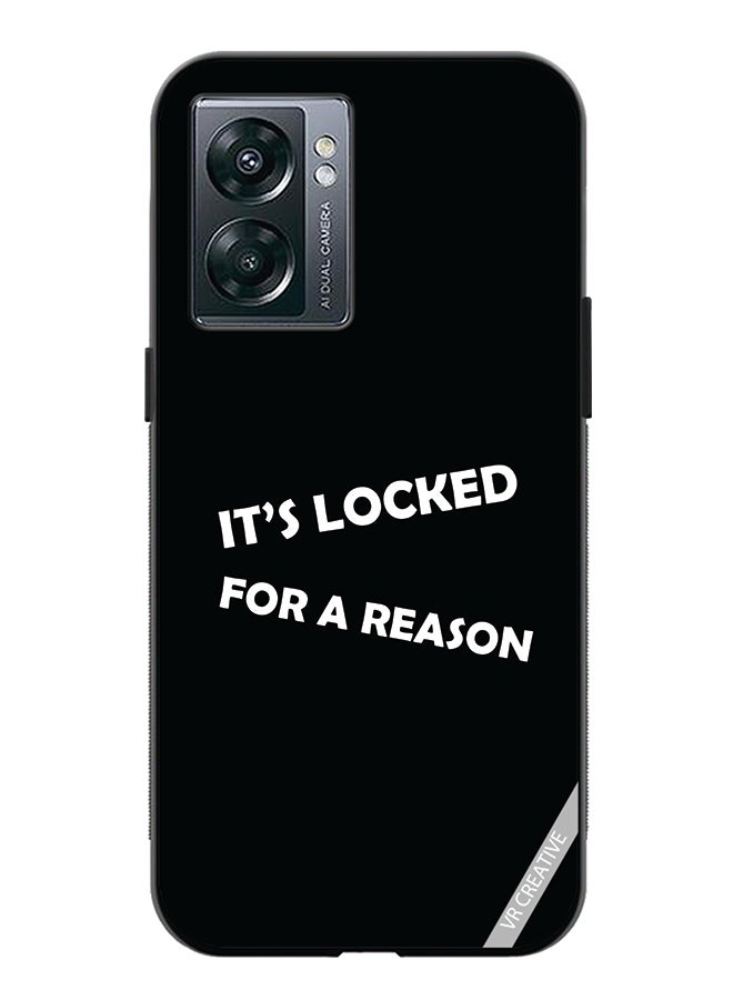 VR CREATIVE Protective Case Cover For Oppo A57 5G It's Locked For A Reason Design Multicolour - Image 1