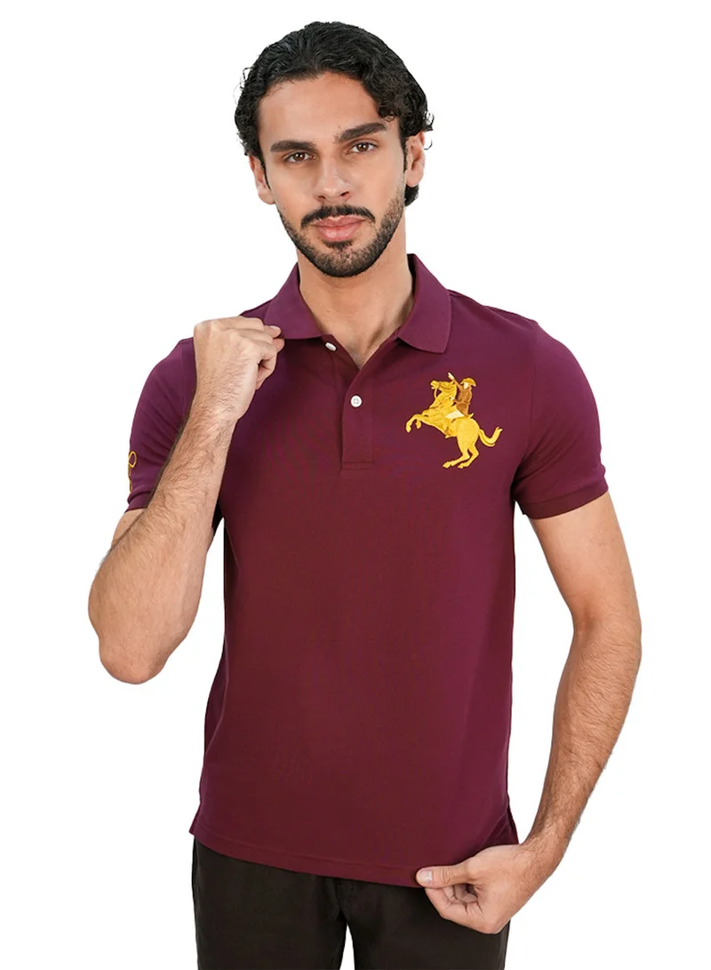 Men’s Slim Pique LNY Polo with Napoleon Embroidery