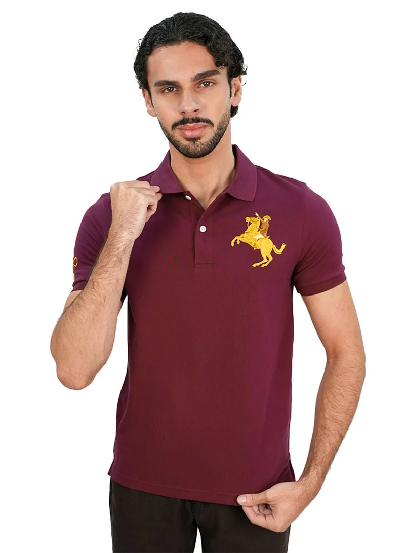Men’s Slim Pique LNY Polo with Napoleon Embroidery