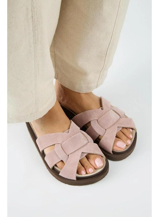 Bartolo Women's Real Leather Caged Powder Sandal.