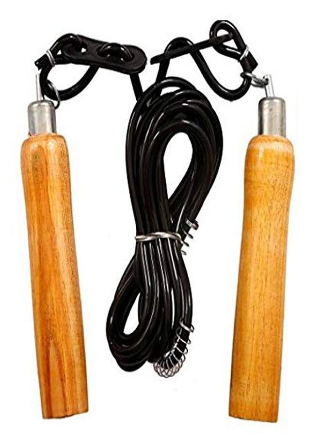 VICTORY Professional Jumping Skipping Ropes for Training,Exercise and Gym #Man,Woman# (Big+Wooden) (Black) - Image 4