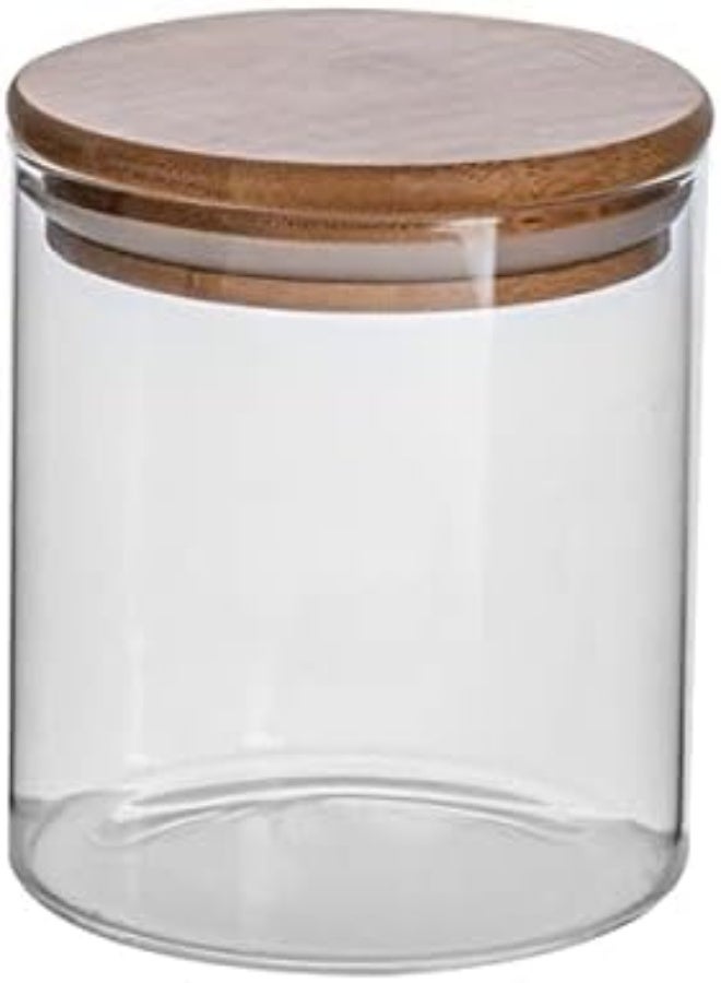 AKDC  Glass Jar With Bamboo Lid, 680 Ml Capacity - Image 2