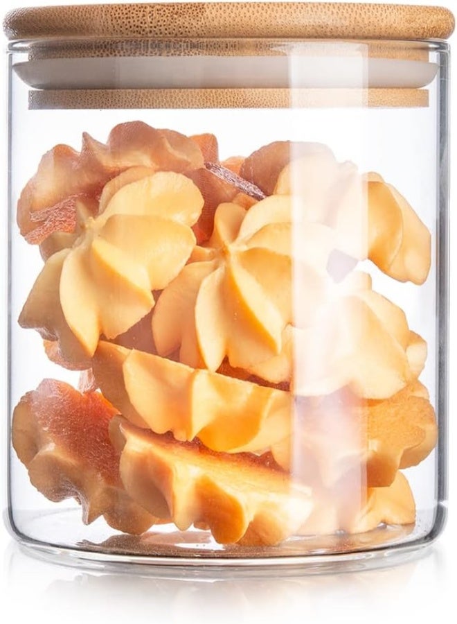 AKDC  Glass Jar With Bamboo Lid, 680 Ml Capacity - Image 5