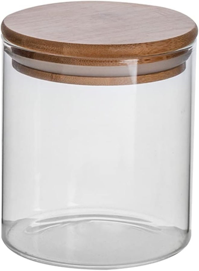 AKDC  Glass Jar With Bamboo Lid, 680 Ml Capacity - Image 4