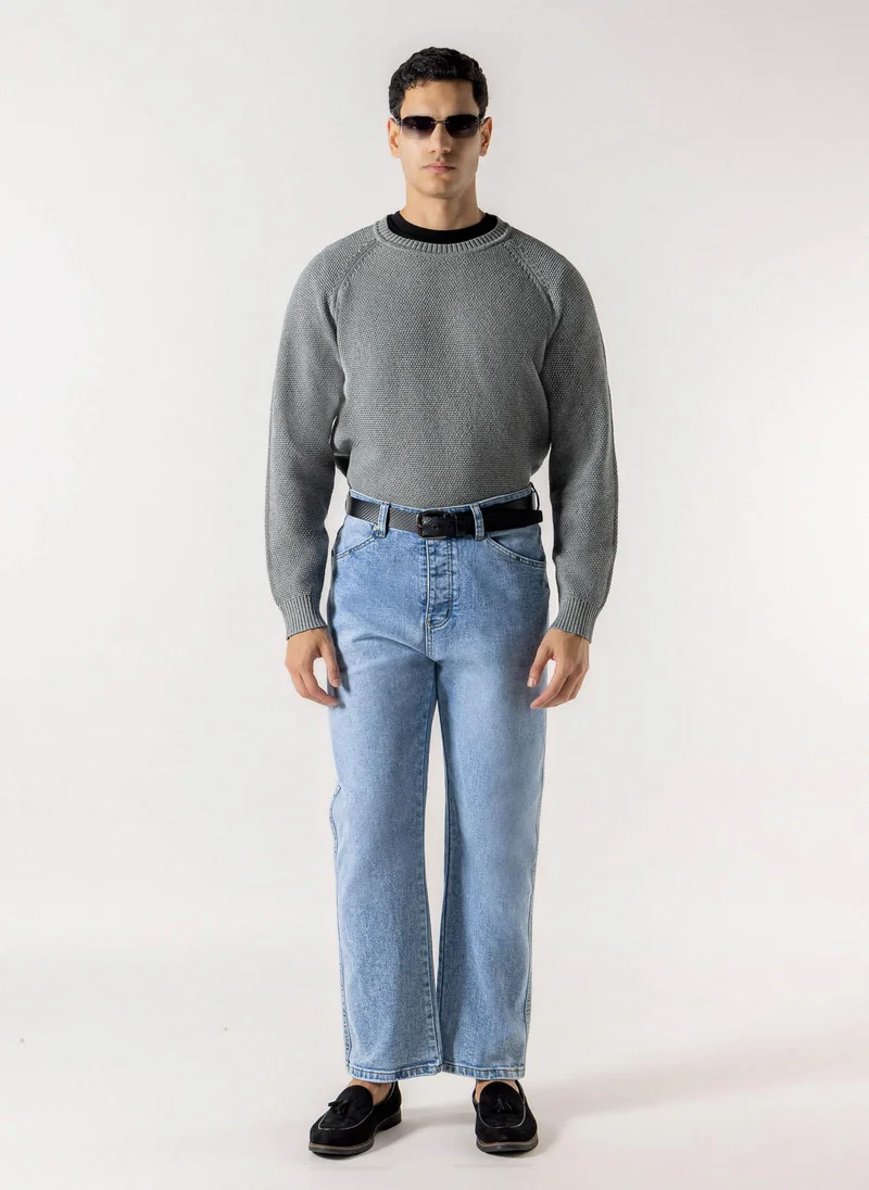 شايبس TEXTURED RAGLAN CREW NECK SWEATER