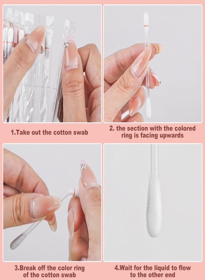 Twoworld Cotton Swabs,Cotton Makeup Remover Swabs,Eye & Lip Sticks Remover,Liquid-Filled Makeup Remover Swabs Disposable Cotton Swabs for Eye/Lip/Eyebrow/Eyelash Makeup (Pack of 100) - Image 4