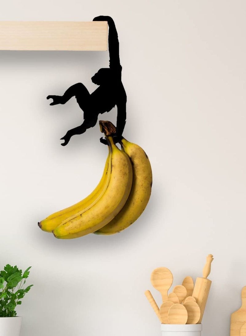 Design Unique Banana Holder Balance Hook - Magic Hook for Hanging Plants Jackets Keys or Stylish Purse Hanger - Perfect for Kitchen Dorm Room Bedroom