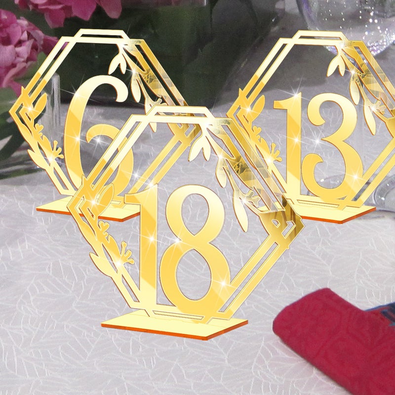 Bt050-089 Three-Dimensional Acrylic Digital Wedding Table Number Plate Table Seat Plate Diy Mirror Table - Image 3