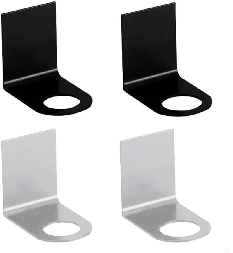 Shower Bottle Holder 10Pcs Wall Sticker Shower Gel Bottle Holder Shampoo Hand Soap Hook for Bathroom Dispensers(Black,Large) - Image 2