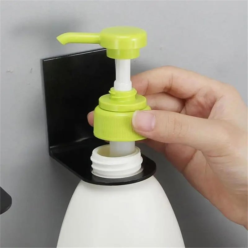 Shower Bottle Holder 10Pcs Wall Sticker Shower Gel Bottle Holder Shampoo Hand Soap Hook for Bathroom Dispensers(Black,Large) - Image 4