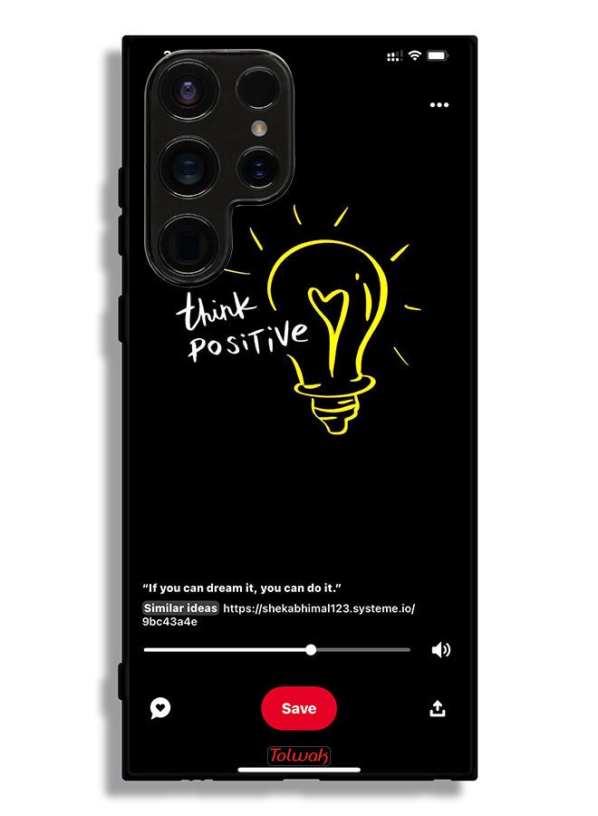 Tolwak Samsung Galaxy S23 Ultra 5G Protective Case Cover Think Positive - Image 3