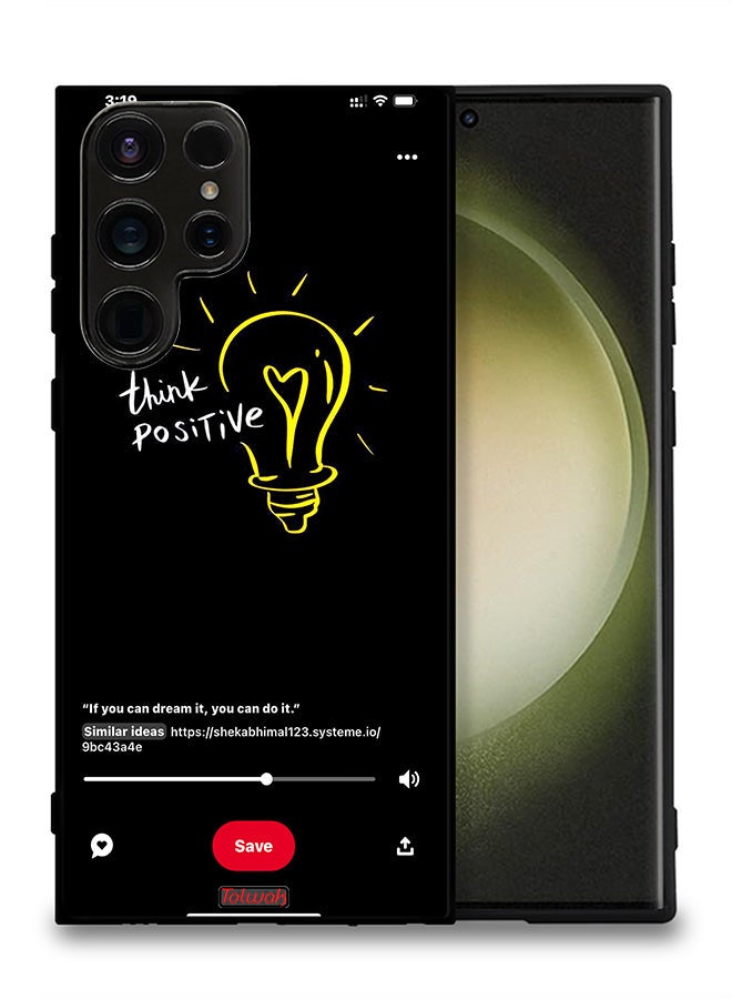 Tolwak Samsung Galaxy S23 Ultra 5G Protective Case Cover Think Positive - Image 2