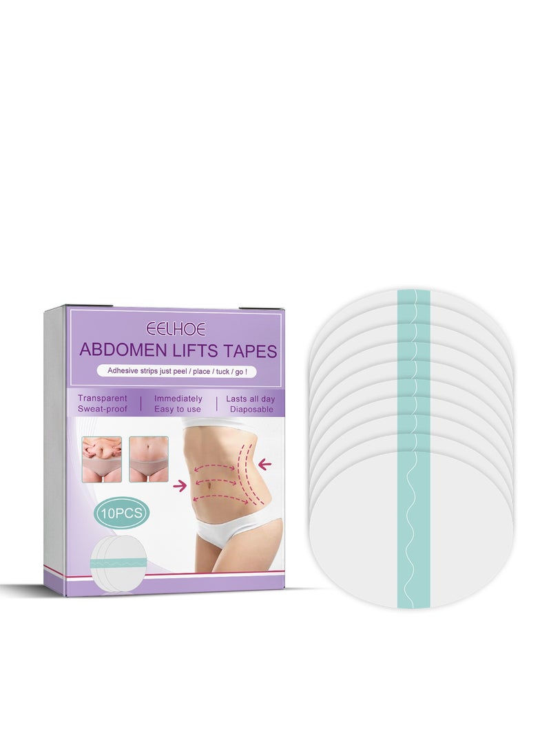 EELHOE Abdomen Lift Tapes,Anti-Cellulite Belly Patches, Belly Lifting Patches, Belly Fat Burning Patches, Belly Slimming Navel Sticker, Tightening Slimming Patch, Anti Cellulite Fat Burning Stickers, Pack of 10