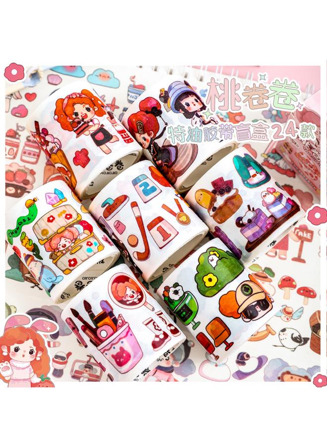 Bluejw Cartoon Cute Tape Sticker Roll New Online Red Hand Account Decorative Sticker Suit Diy Hand Account Creative Material - Image 2