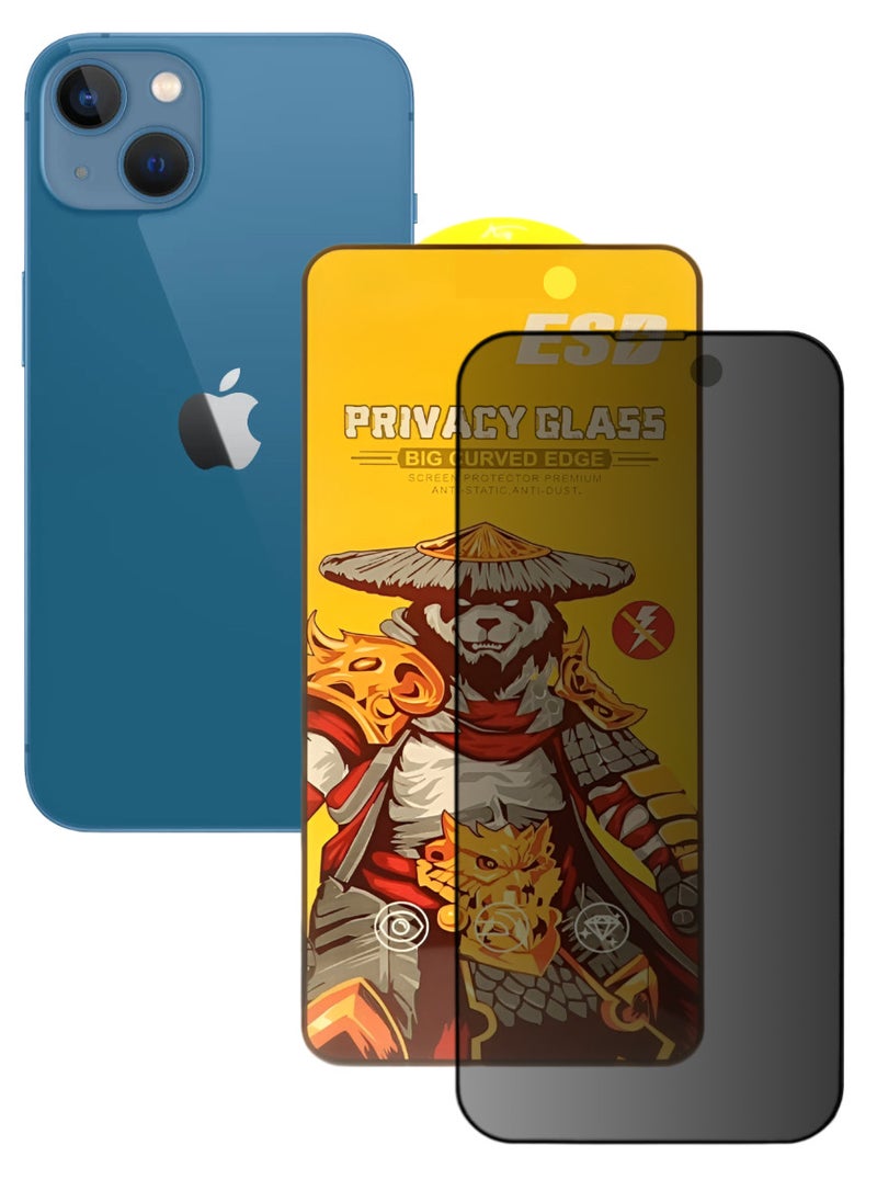 ESD Tempered Dustproof Privacy Glass Screen Protector Compatible For iPhone 13 - Image 1