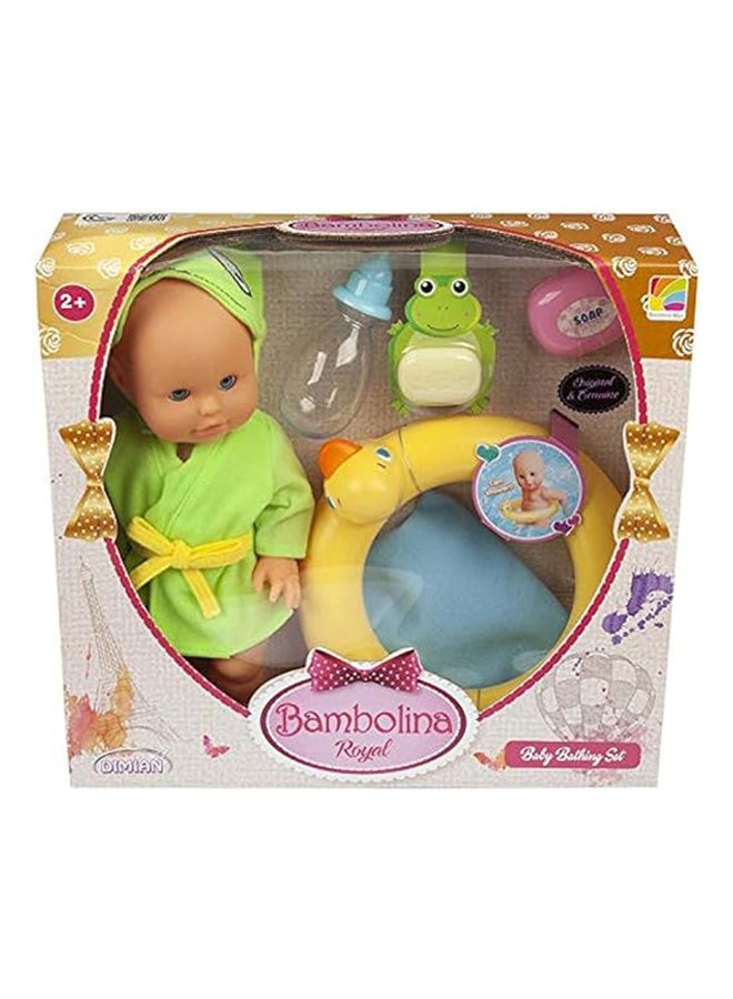 Bambolina Amore 30Cm Bath Baby Doll With Bathing Set