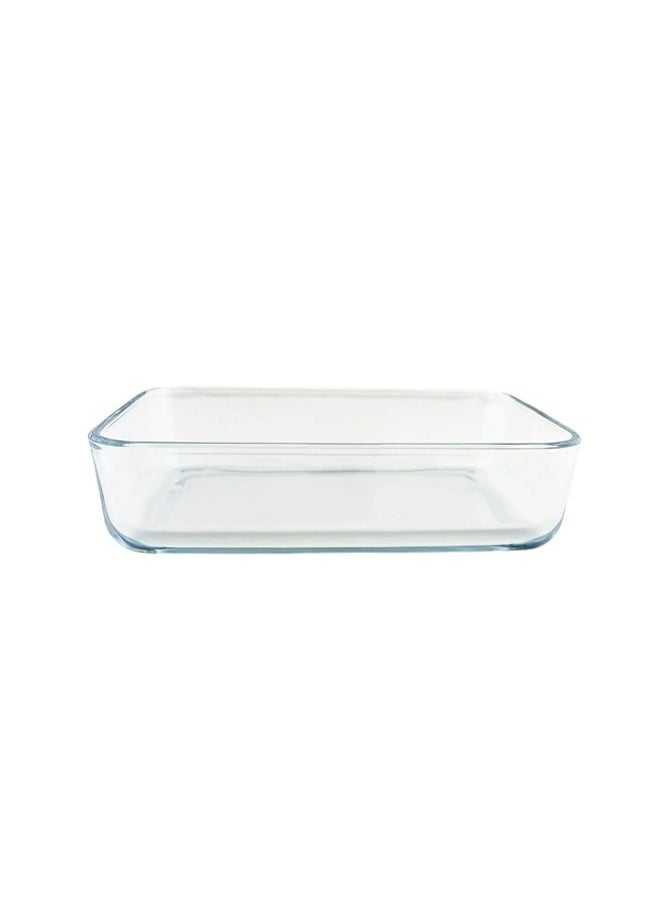 Mirolex - Glass Oven Tray with Rectangular Plastic Lid 650ml - Image 1