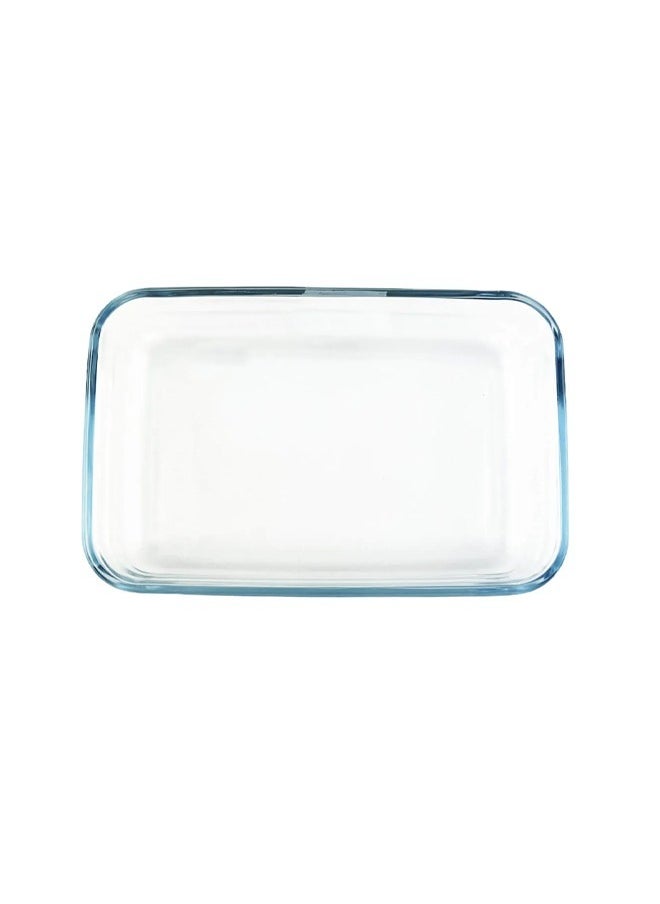 Mirolex - Glass Oven Tray with Rectangular Plastic Lid 650ml - Image 1