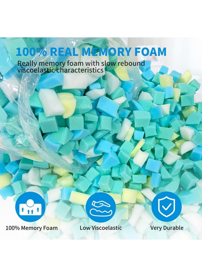 Welacer Shredded Memory Foam Filling 5lbs for Bean Bag Filler, Without Added Gel Particles, Premium Soft Refill and Great for Stuffing, Multi Color and Shape