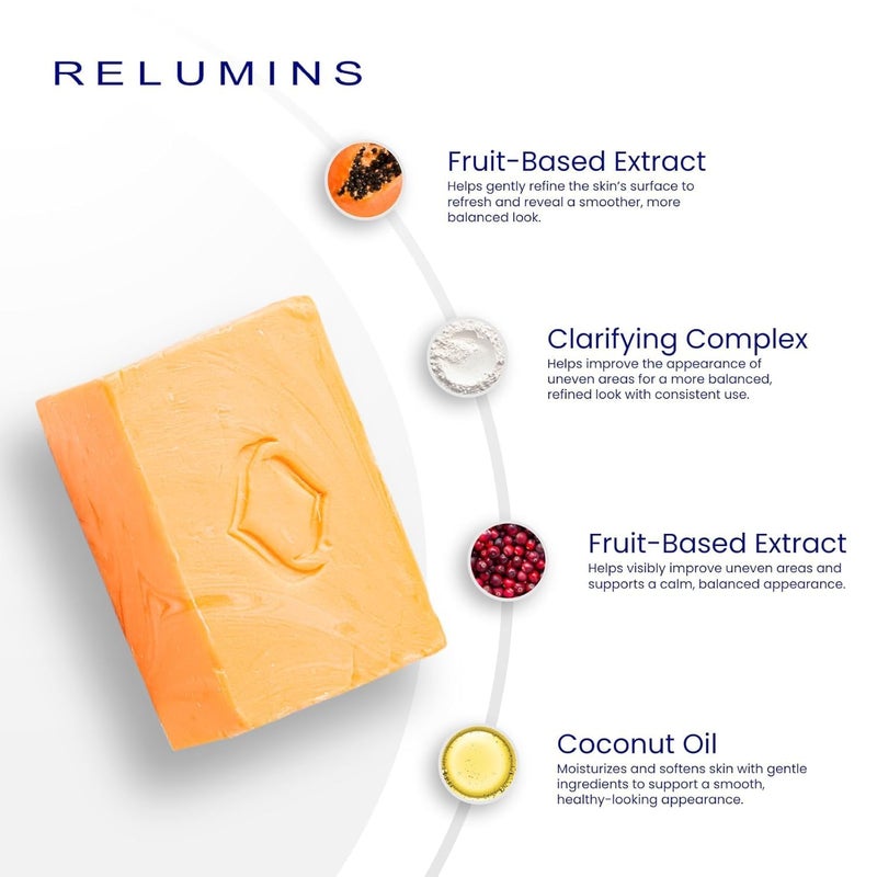 Relumins Triple Glow Bar Soap Professional Spa Formula DeepCleansing PlantBased Skincare Bar with Gentle Exfoliation and SkinSmoothing Benefits Rich Lather for Daily Use 135g x 5 Bars - Image 3