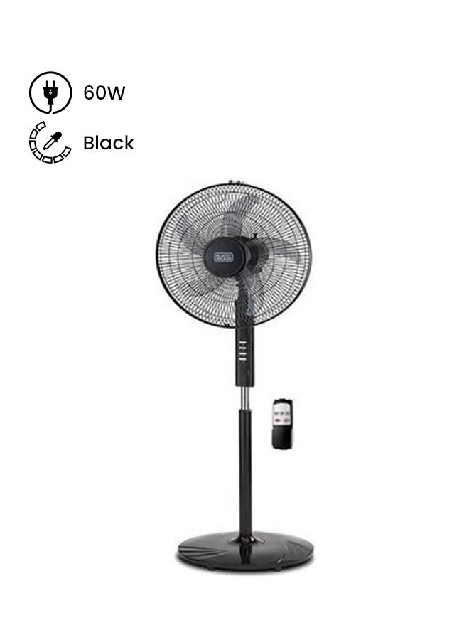 بلاك اند ديكر مروحة حائط بجهاز تحكم عن بعد 60 W FS1620R-B5 منتج بلون أسود - Image 1