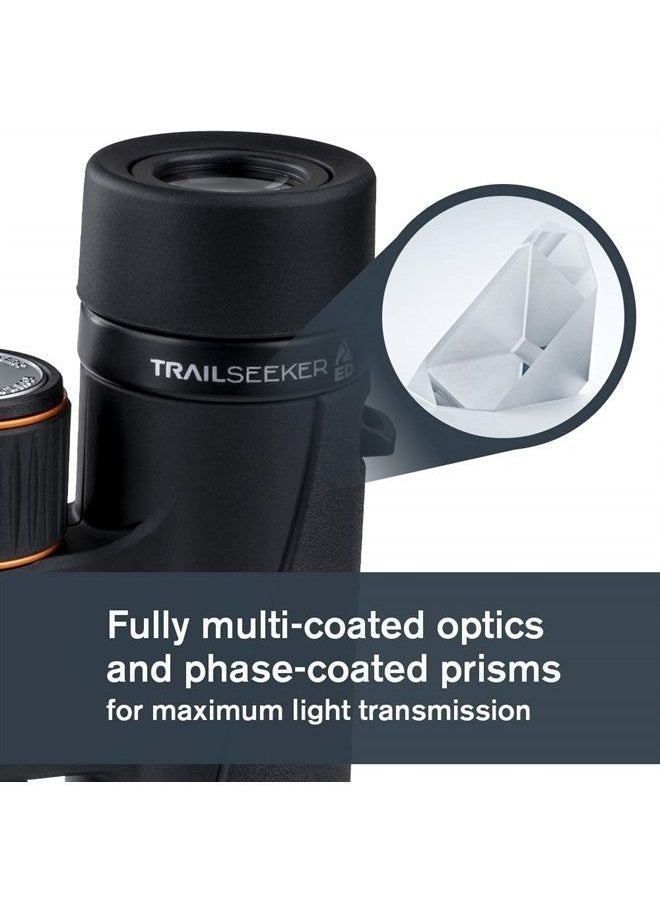 Celestron – TrailSeeker ED 10x42 Binoculars – Compact ED Binocular for Birdwatching and Outdoor Activities – Binocular with ED Objective Lenses – Fully Broadband Multi-coated Optics – BaK4 Roof Prism  - Image 2