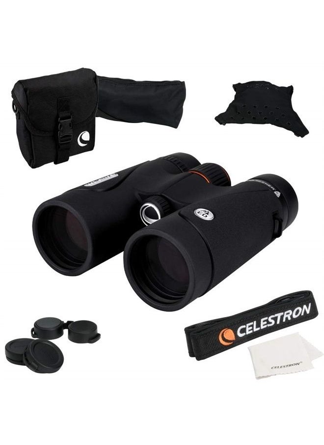 Celestron – TrailSeeker ED 10x42 Binoculars – Compact ED Binocular for Birdwatching and Outdoor Activities – Binocular with ED Objective Lenses – Fully Broadband Multi-coated Optics – BaK4 Roof Prism  - Image 1