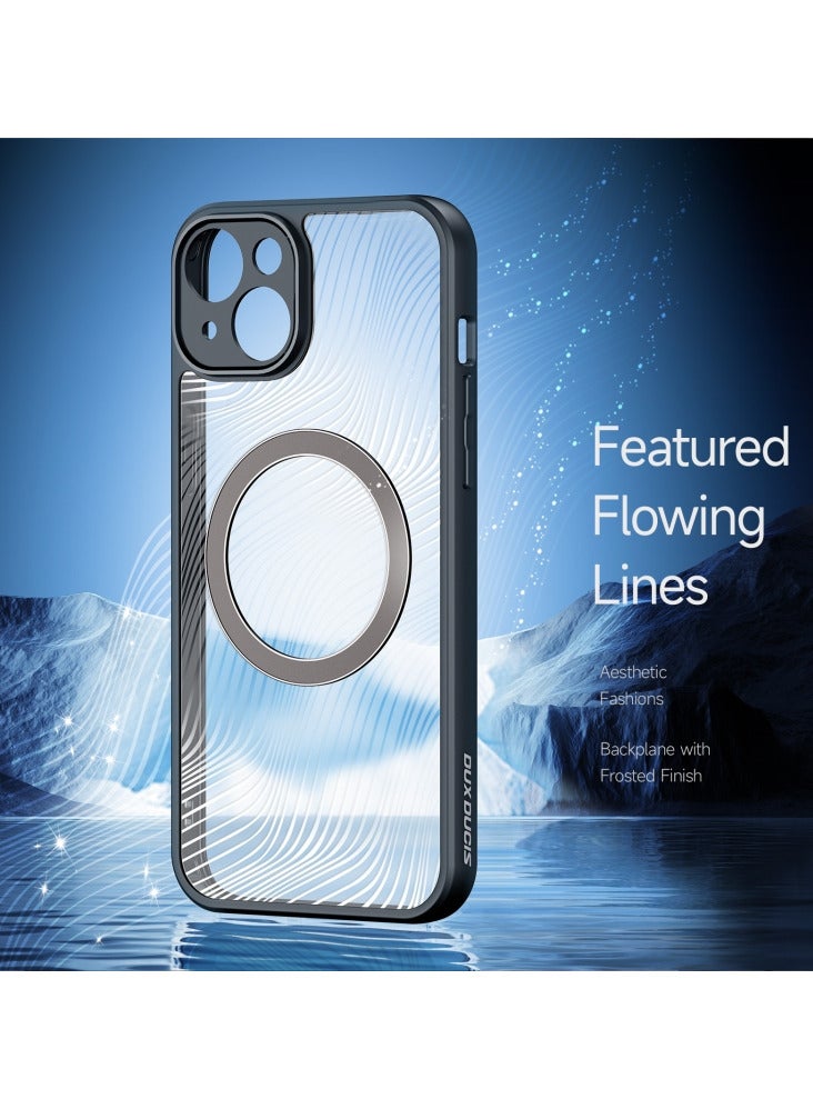 دوكس دوتشيز ايمو جراب لموبايل ايفون 13 متوافق مع ماج سيف، جراب نحيف وشفاف مطفي مصنع من البولي يوريثين الحراري بولي كربونات البولي بروبلين سيليكون - اسود - Image 3