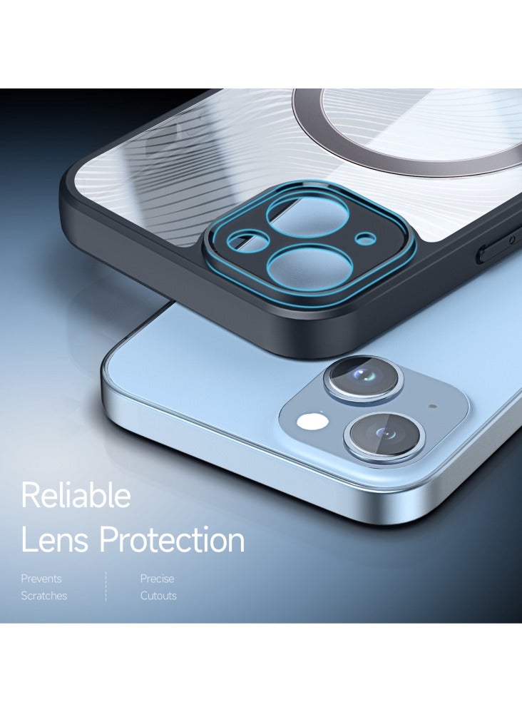 دوكس دوتشيز ايمو جراب لموبايل ايفون 13 متوافق مع ماج سيف، جراب نحيف وشفاف مطفي مصنع من البولي يوريثين الحراري بولي كربونات البولي بروبلين سيليكون - اسود - Image 4