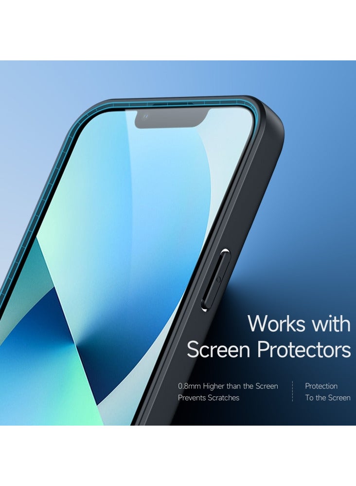 دوكس دوتشيز ايمو جراب لموبايل ايفون 13 متوافق مع ماج سيف، جراب نحيف وشفاف مطفي مصنع من البولي يوريثين الحراري بولي كربونات البولي بروبلين سيليكون - اسود - Image 5