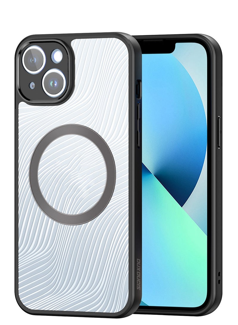 دوكس دوتشيز ايمو جراب لموبايل ايفون 13 متوافق مع ماج سيف، جراب نحيف وشفاف مطفي مصنع من البولي يوريثين الحراري بولي كربونات البولي بروبلين سيليكون - اسود - Image 1