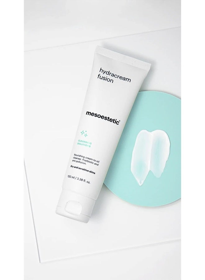 mesoestetic كريم هيدرا-كريم فيوجن لتنظيف وترطيب الوجه، منظف وجه يومي مع سكوالان وغليسيرين - Image 2