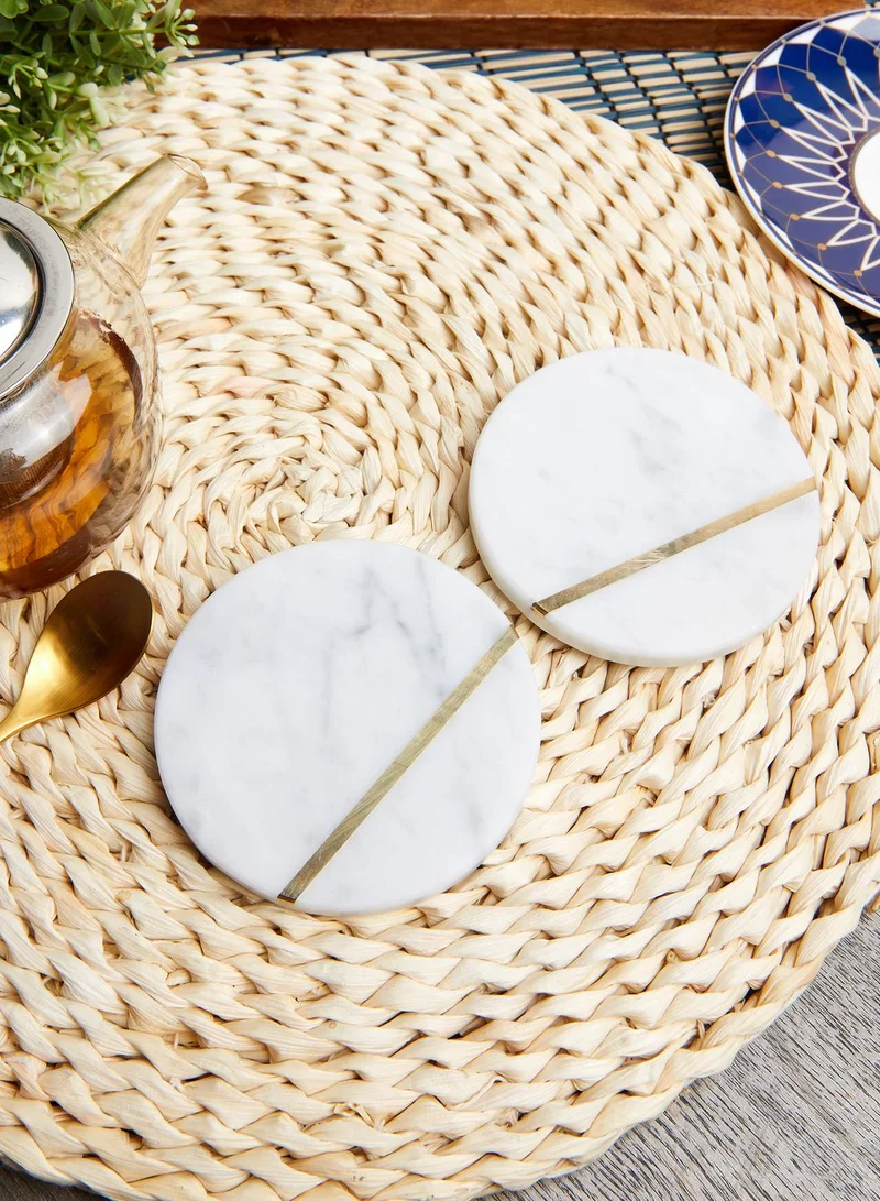Nimah Set of 2 Marble Coasters