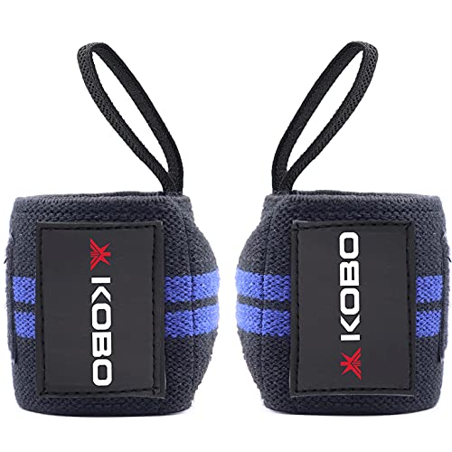 Kobo WTA-04 Cotton Wrist Support (Black/Blue) - Image 1