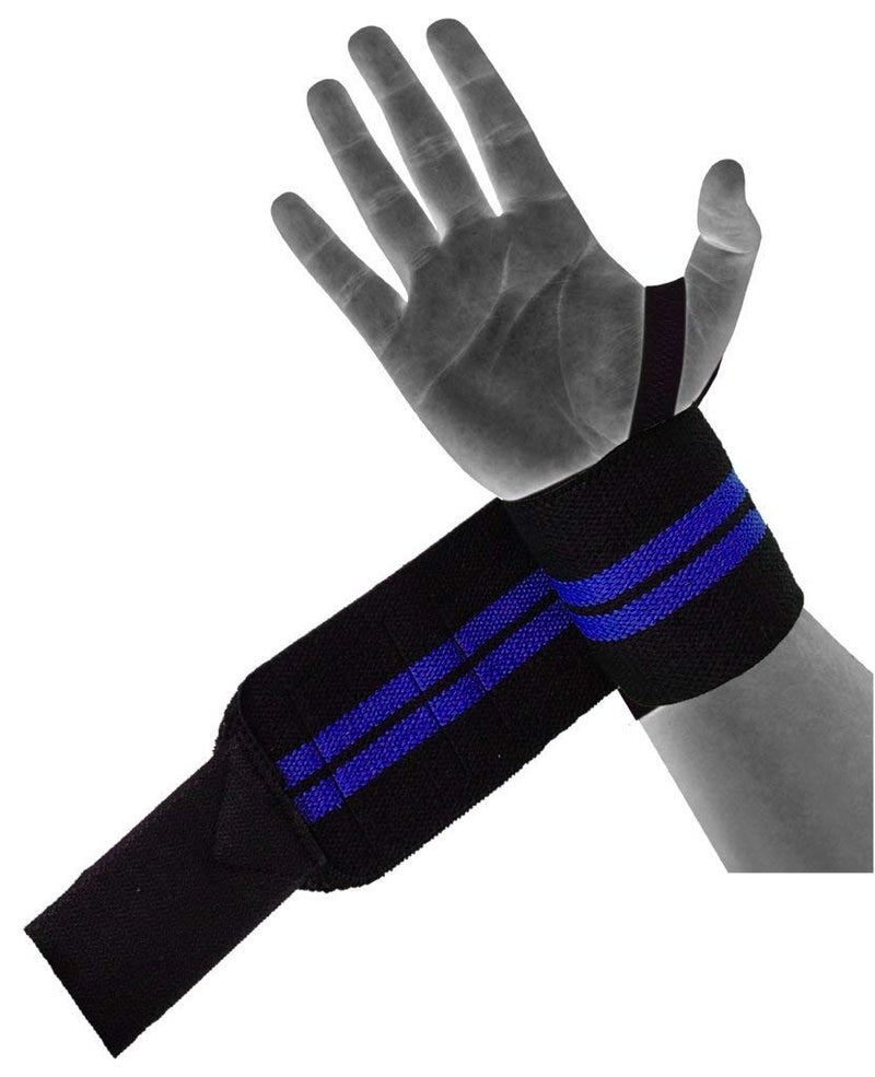 Kobo WTA-04 Cotton Wrist Support (Black/Blue) - Image 3