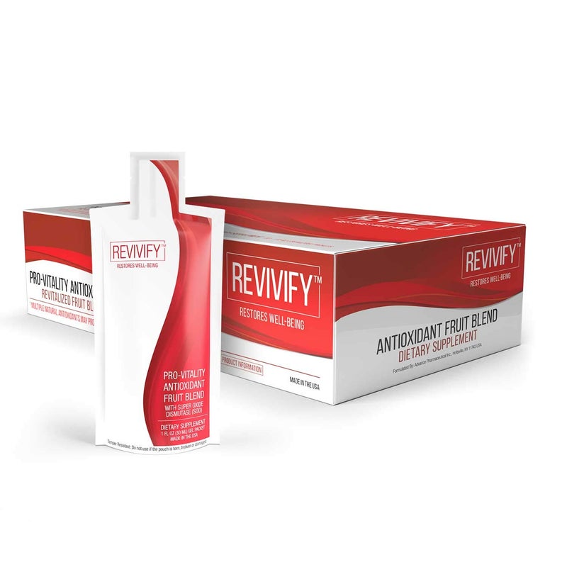 REVIVIFY REVIVIFY ProVitality Gel Oral with Antioxidant Superoxide Dismutase SOD Soluble Fiber Fruit Blend 1 Fluid Ounce Pouch 30 Day Supply 