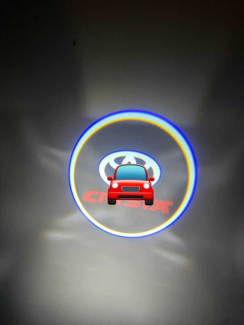 CarOxygen Car Oxygen LED Welcome Logo Entry Plug and Play Ghost Shadow Projector Car Door Light for Toyota Innova Crysta (red) - 2 Pieces (2) - Image 2