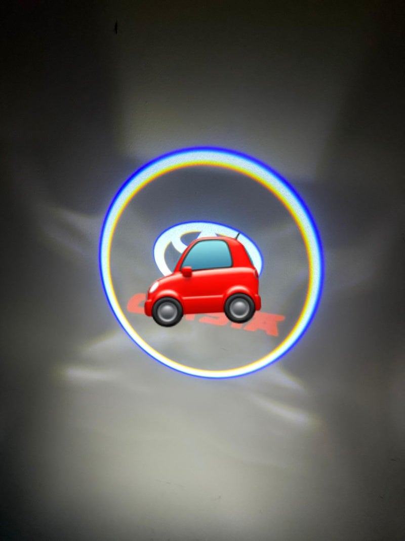 CarOxygen Car Oxygen LED Welcome Logo Entry Plug and Play Ghost Shadow Projector Car Door Light for Toyota Innova Crysta (red) - 2 Pieces (2) - Image 3